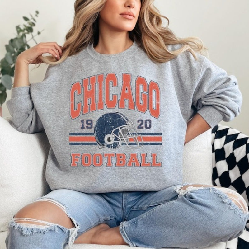 Chicago Football 1920s Sweatshirt: Retro Sports Unisex Sweatshirt 
