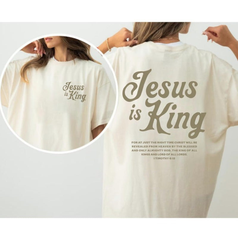 Jesus is King Christian Bible Verse Unixet Shirt, Religious Faith Shirt 