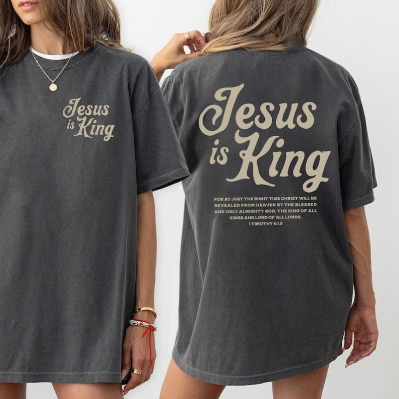 Jesus is King Christian Bible Verse Unixet Shirt, Religious Faith Shirt 