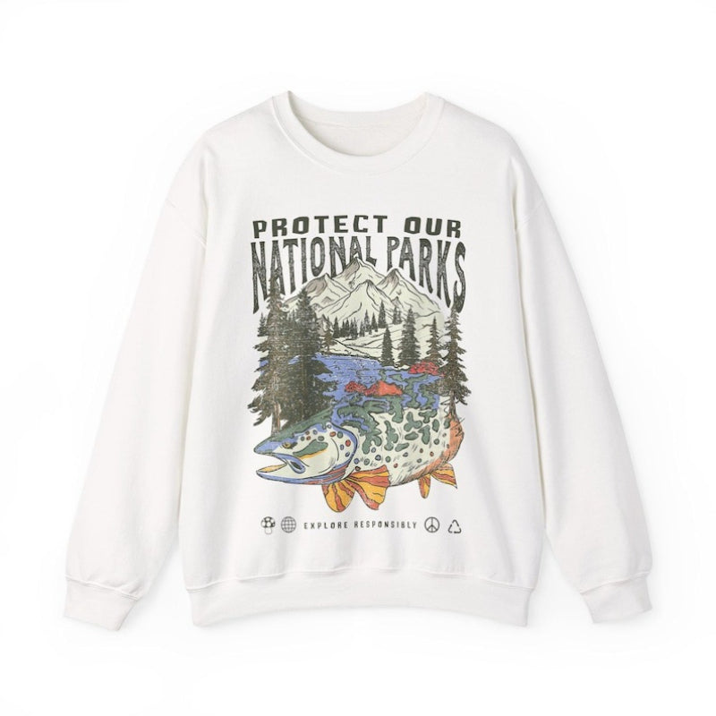 90s National Parks Camping &amp; Hiking Wanderlust Unisex Sweatshirt 