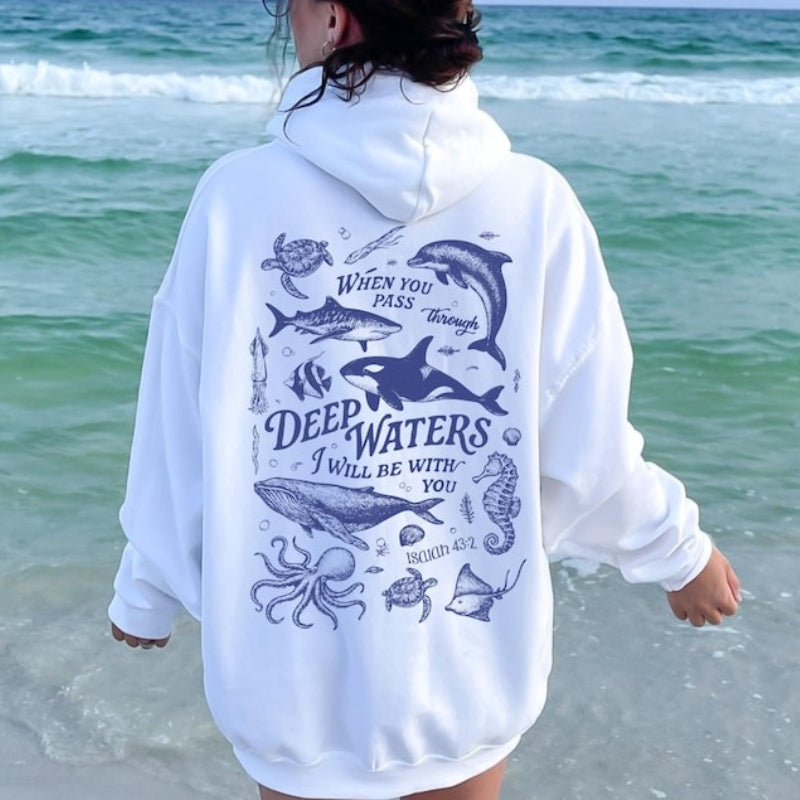 Christian Bible Verse “Deep Waters” Unisex Hoodie 
