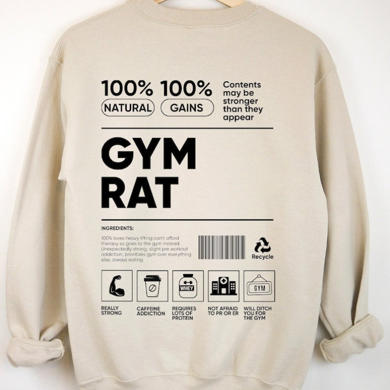 Gym Rat Workout Unisex Hoodie Gift for Pump Lover 