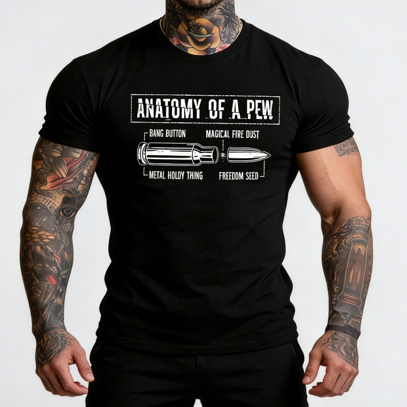 Anatomy of a Pew Funny Gun Humor T-Shirt