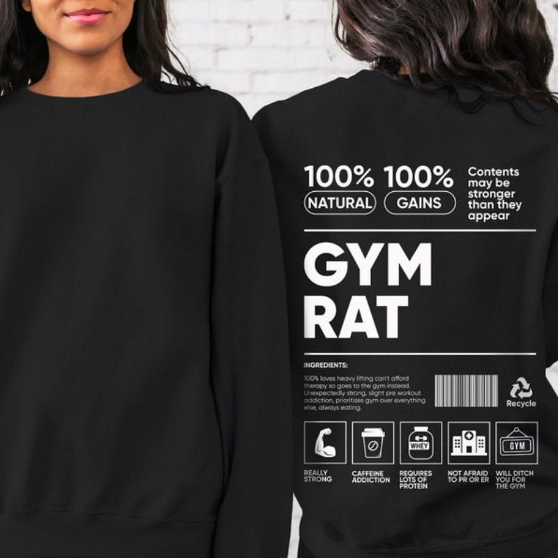Gym Rat Workout Unisex Hoodie Gift for Pump Lover 