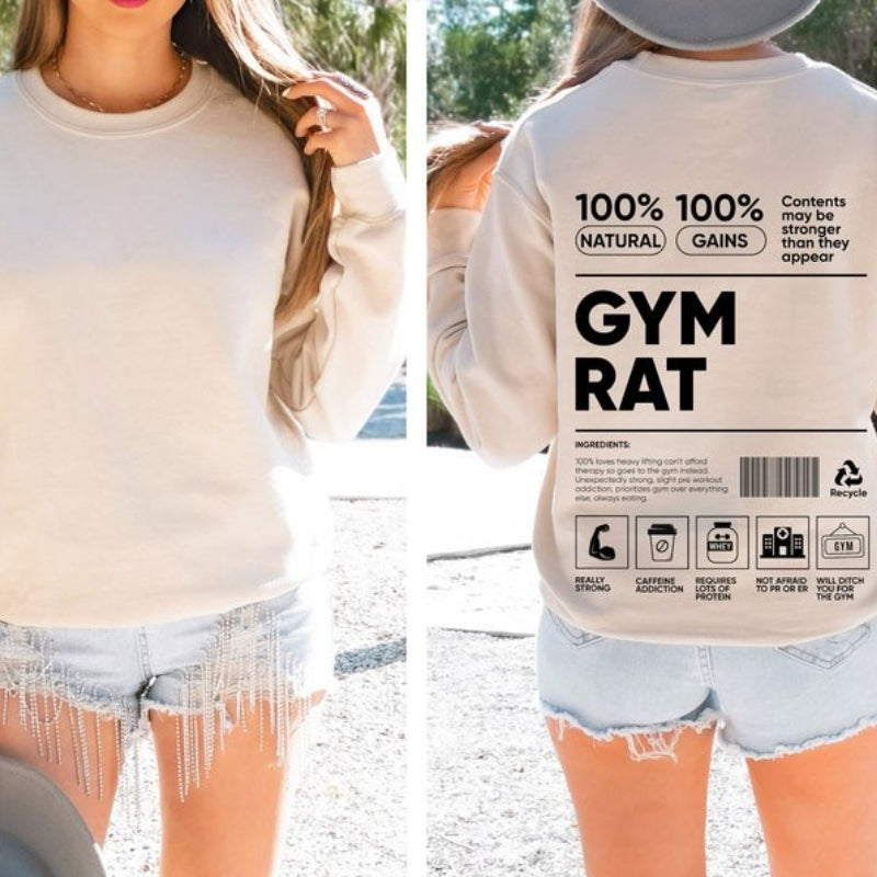 Gym Rat Workout Unisex Hoodie Gift for Pump Lover 