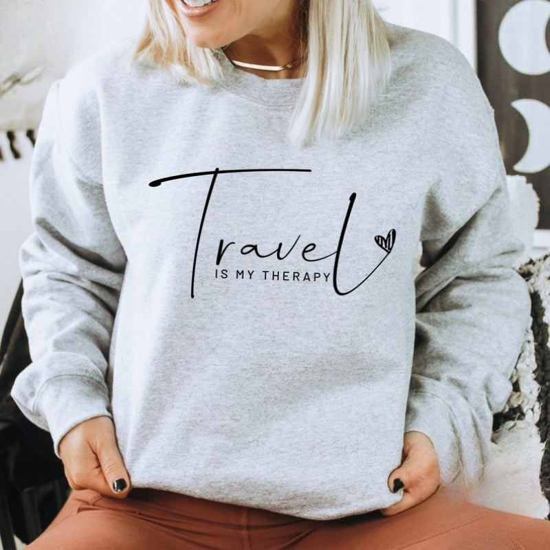 Travel Is My Therapy Traveler Unisex Sweatshirt