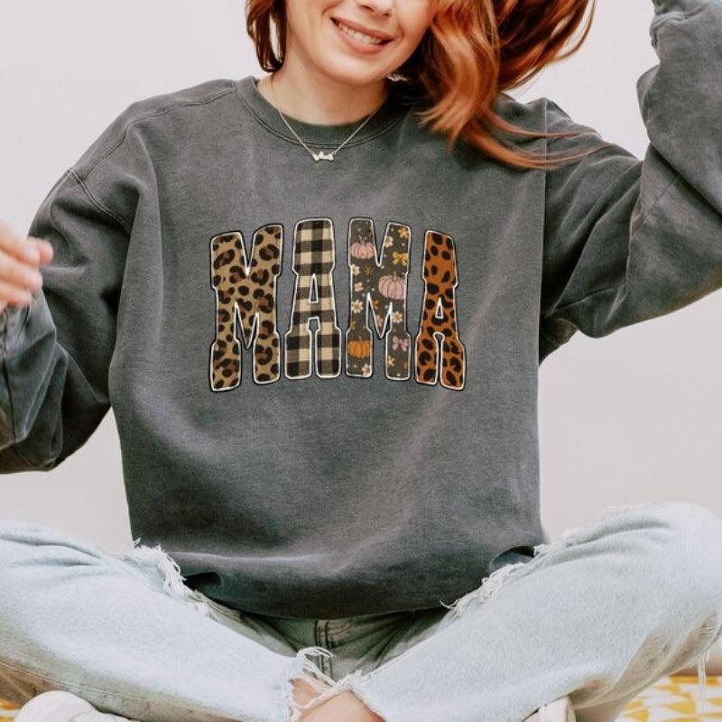 Mama Spring Fall Sweatshirt Mother's Day Gift 
